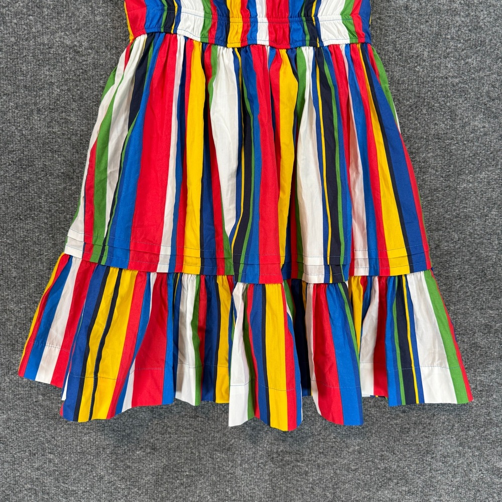 Anthropologie Dress Women Small Multicolor Striped Strapless Colorful Tiered NEW - Picture 2 of 11